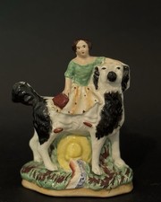 Antique Old Staffordshire Girl