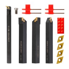 Lathe Turning Tool 12mm Shank 4PCS Metal Lathe Tools Holder 10PCS Insert Boring