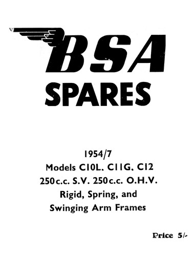 1954 1957 bsa c10l c11g - (0307), 1954-1957