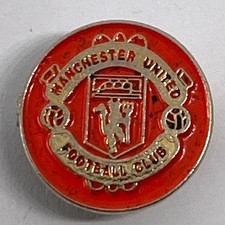 Manchester United Vintage Enamel 1cm Pin Badge Man Utd Football Club Crest UK
