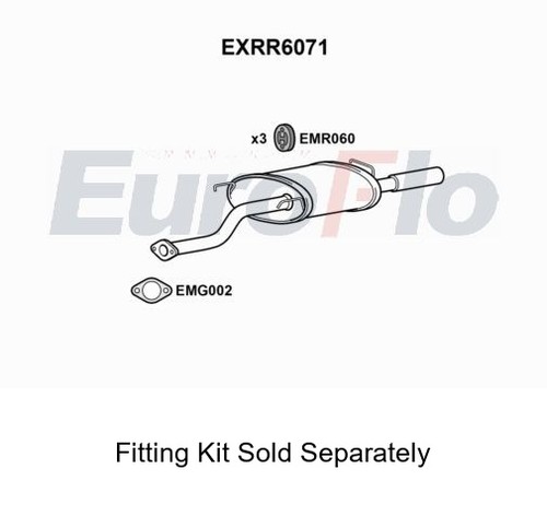 Rear muffler silencer insert - rear,