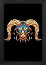 Sheep with golden horns Framed