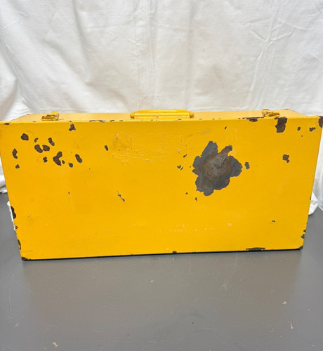 Vintage yellow metal tool - yellow,