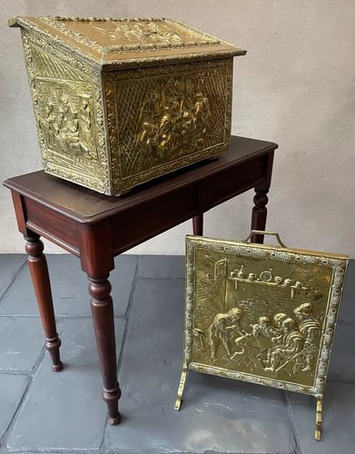 Vintage coal box - vintage, log