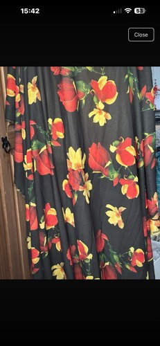 Black yellow red floral - yellow,