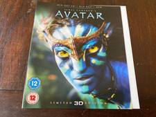 AVATAR, LIMITED 3D EDITION, 3D & 2D BLU RAY PLUS DVD, DISCS/COVER ONLY, NO CASE