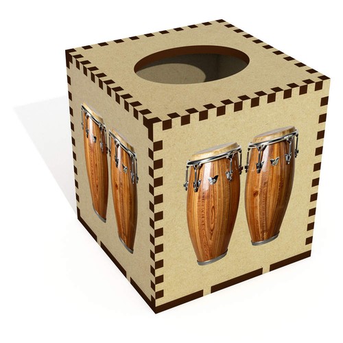 Conga drums square tissue - square,