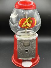 THE JELLY BELLY JELLYBEAN DISPENSER RARE VINTAGE METAL & GLASS GUMBALL MACHINE