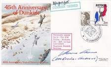 45th Anniv Dunkirk Signed H M Ervine – Andrews VC awarded Dunkirk Beaches.