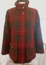 Joules Tweed Field Jacket Size 14 Excellent Condition Red. B136