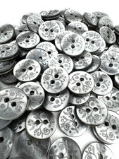 100 13mm pearly grey lasered - 100,