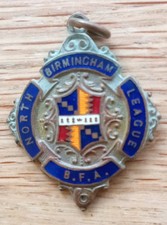 Vintage Enamel North Birmingham League BFA Football Association Medal