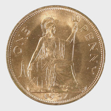 1937 George VI One Penny Coin