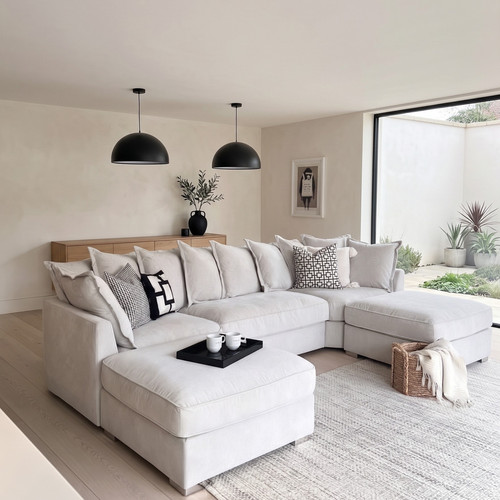 New bishop shape sofa with - new, u