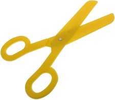 FORUM GIANT JUMBO 15" YELLOW PLASTIC CLOWN SCISSORS PROP GAG COSTUME ACCESSORY