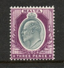 Malta 1903-04 3d Grey & purple