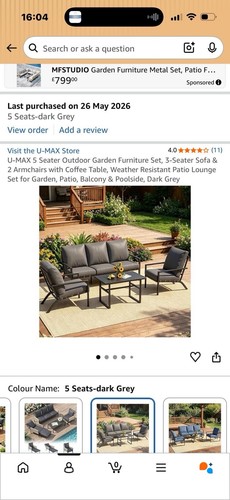 Max seater metal garden - seater,