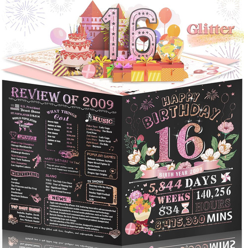Sweet 16th birthday card for - 16th,
