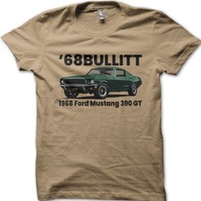 BULLITT Movie t-shirt  Mustang 390 GT JJZ109 retro Bullit t-shirt 9036