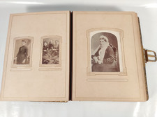 Victorian photo album with   Carts de Visite  or Cabinet Cards