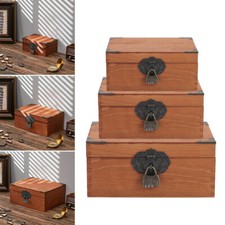 Wooden Treasure Chest Storage