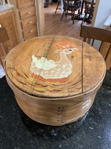 Vintage early cheese wheel box - cheese,