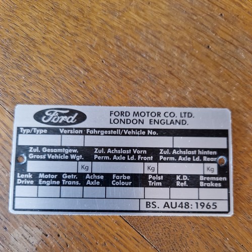 1971 chassis plate - 1971-80,