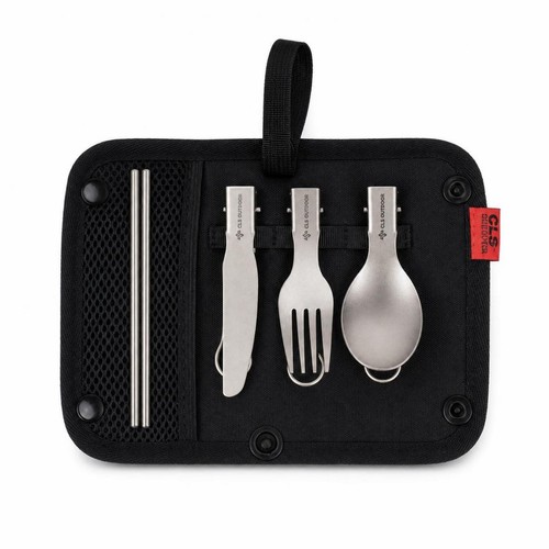 Titanium cutlery set - titanium,