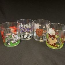 Set Of 4 Nutella Glasses Tumblers Vintage