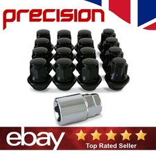 12 x Black Wheel Nuts and 4 x