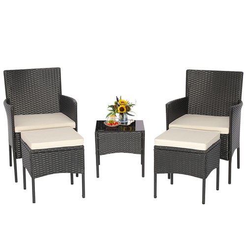 5pcs patio rattan - 5pcs,