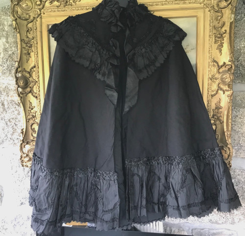 Antique victorian black silk - victorian,
