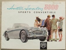 AUSTIN HEALEY 3000 Sports Convertible Car Sales Brochure 1962 Ref 2035/A
