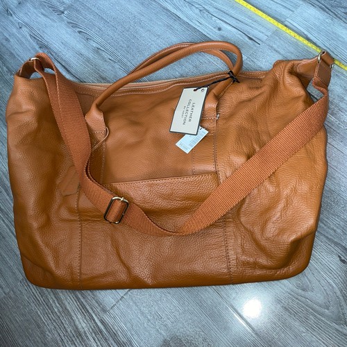 Next tan leather weekender - tan,