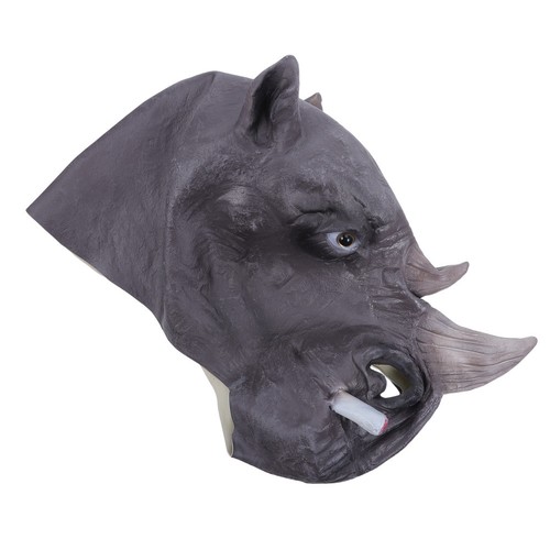 Latex rhino animal mask - rhino,