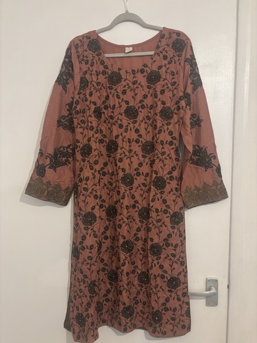 Ladies dark peach suit - for, eid
