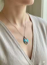 Ortak Bali Sterling Silver Enamel Mangrove Pendant Necklace EP335