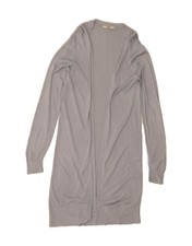 OASIS Womens Longline Open Cardigan Sweater UK 12 Medium Grey Viscose LA05