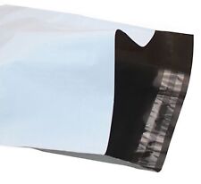 WHITE  / Black Co-ex Mailing Postal Poly Pack Postage Clothes Bags UK ALL SIZES