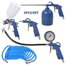 5-Piece Air Compressor Accessory Kit Gravity-Feed Paint Spray Gun Air Blow Gun