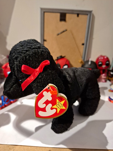 Beanie baby black poodle - beanie,