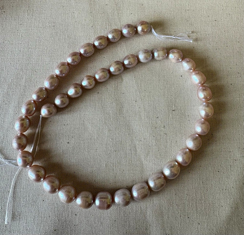 Pink round pearl beads - pink,