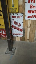 Wills Woodbine Antique Enamel Sign