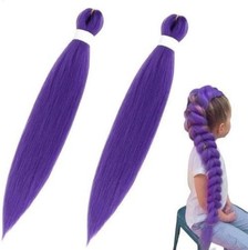 2Pcs Long Braiding Hair for Kids, Pre Stretched Synthetic Braiding Hair
