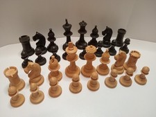 American Civil War Wooden  Chess Set Complete Lathe & Hand Carved c1865 VGC 