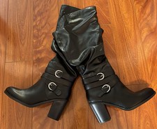 Luoika Women's Size 10.5 Extra Wide  With Wide Width Calf Knee High Boots 