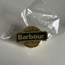 Genuine BARBOUR 125 Years Ltd Ed Anniversary Enamel Badge Pin - 5 Generations
