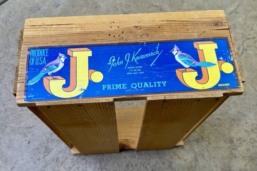 Vintage wooden fruit crate - vintage,