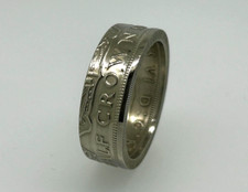 Handmade King George VI UK Half Crown Coin Ring