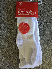 BNWT Red Robin Little Girls Age 1-2 Years Pretty White Thick Footed Style Tights
